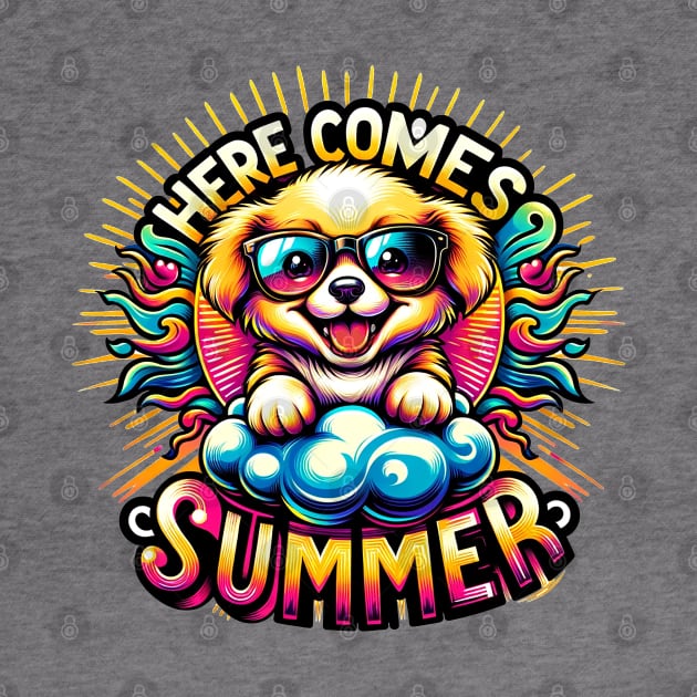 "Sunny Pup Delight: Summer Joy Unleashed" by WEARWORLD